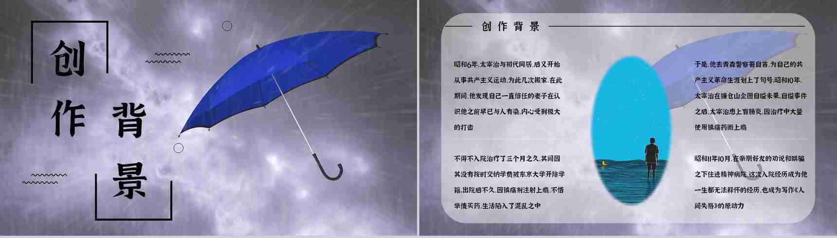 好书推荐之日本著名小说《人间失格》作品简介阅读体会心得分享会PPT模板-8