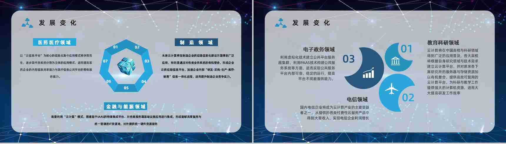 互联网大数据智能信息云计算技术服务架构介绍PPT模板-4