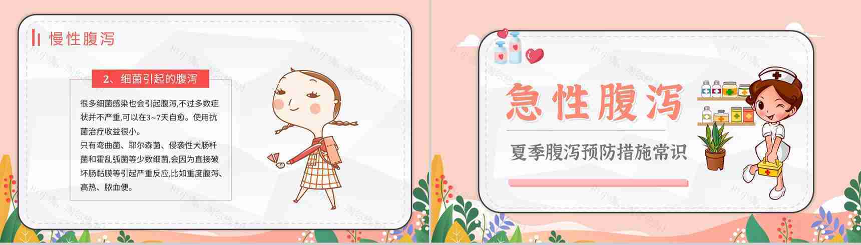 夏季腹泻预防宣传活动小结健康宣传症状及治疗方法PPT模板-5