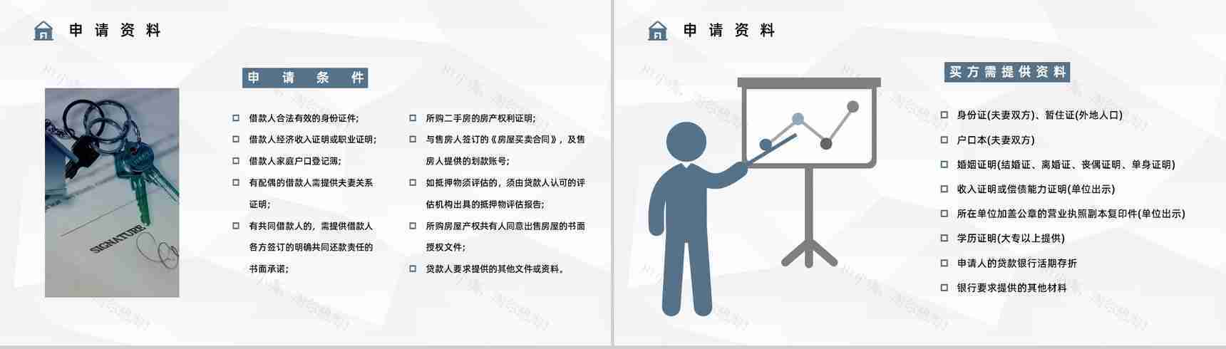 个人买房二手房银行贷款注意事项按揭流程购房信息了解PPT模板-3