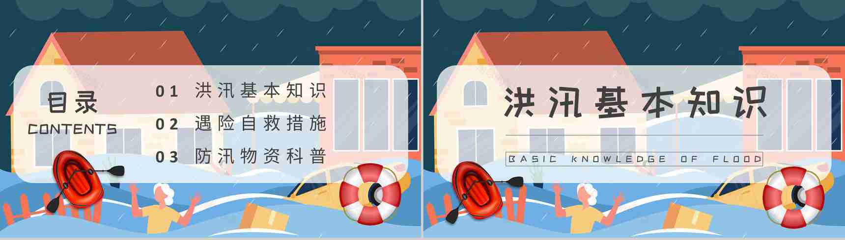 社区居民雨季洪汛安全自救知识普及防洪防汛的措施和方法培训PPT模板-2