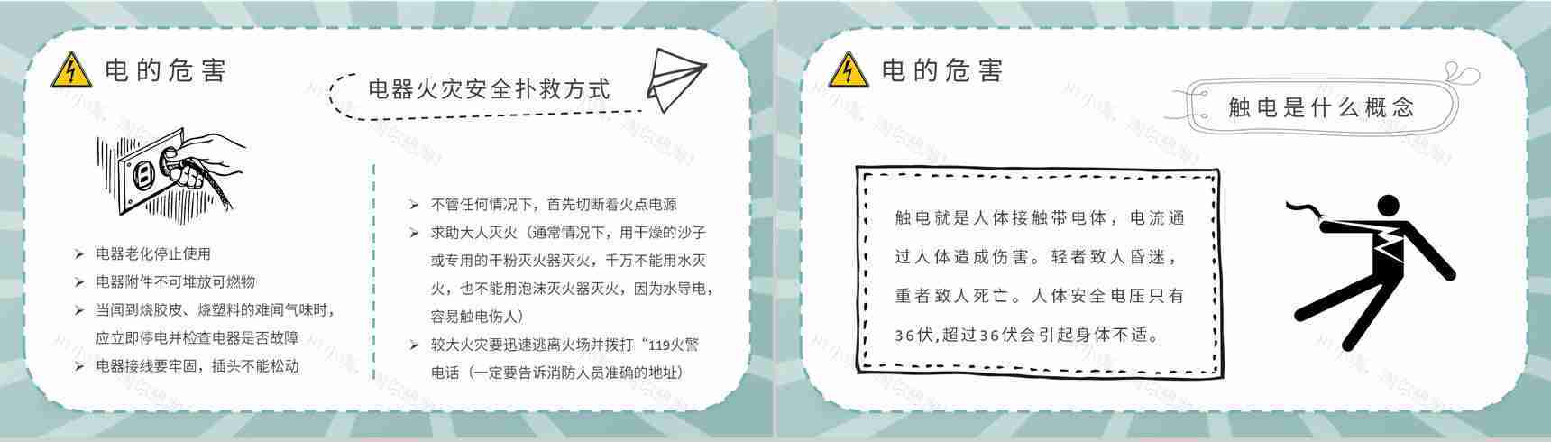 用电安全教案总结居民日常生活用电知识学习心得体会PPT模板-3