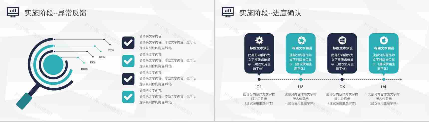 PDCA循环的四个阶段介绍项目质量管理体系要求培训PPT模板-12