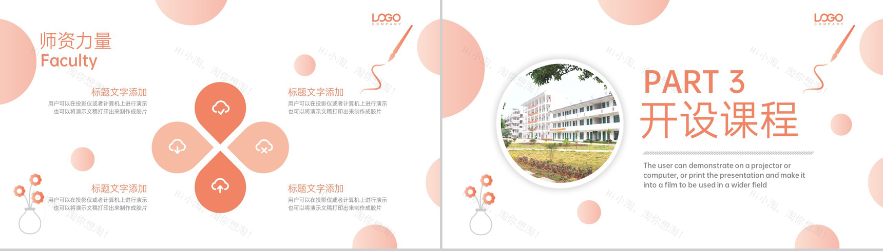 橙色简约风艺术院校招生简章课程介绍PPT模板-5