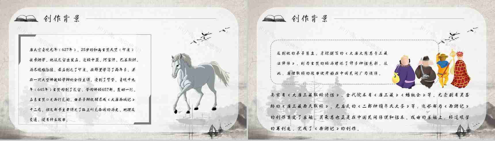 《西游记》作品简介名著知识点梳理教师备课PPT模板-7