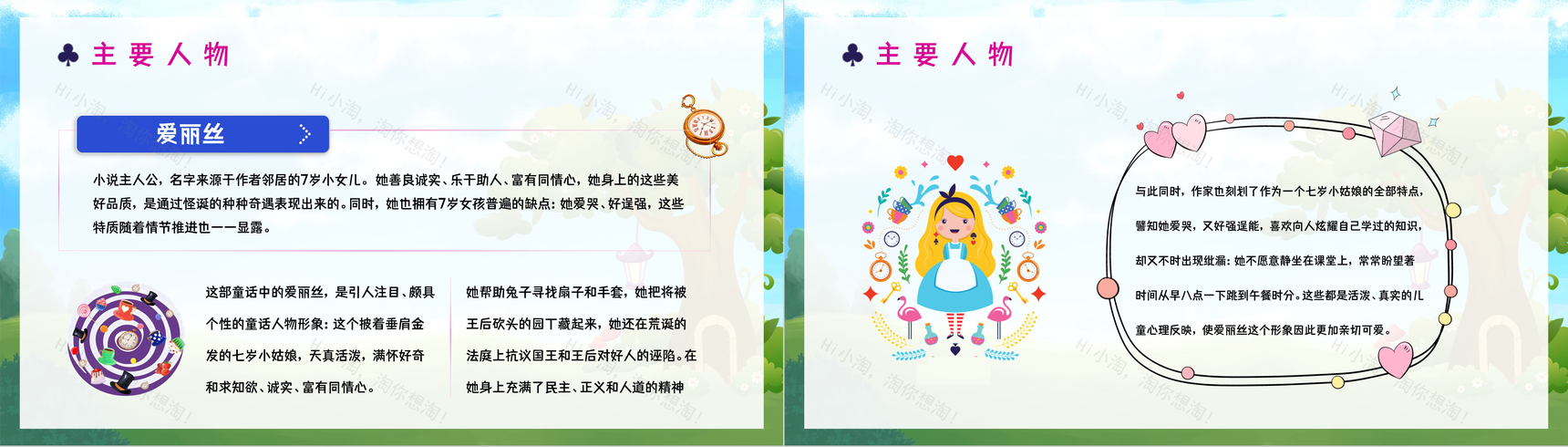 英国作家刘易斯卡罗尔著名儿童文学作品《爱丽丝梦游仙境》童话阅读鉴赏心得分享PPT模板-7