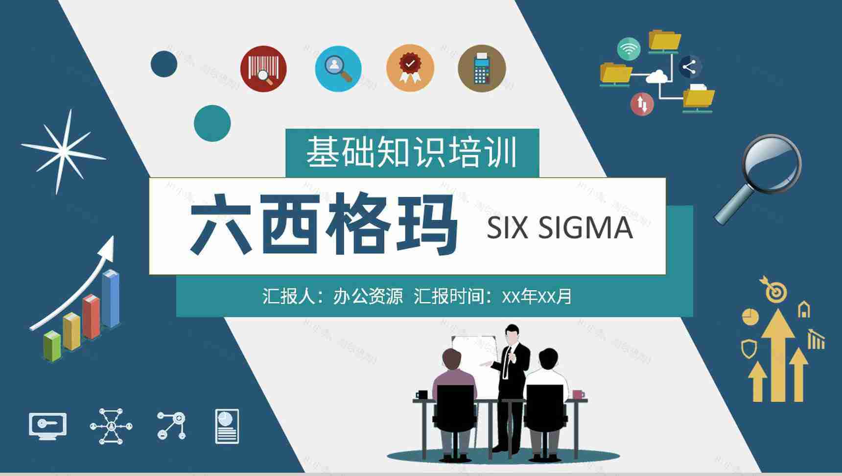 六西格玛基础知识学习单位全面质量管理流程介绍PPT模板-1