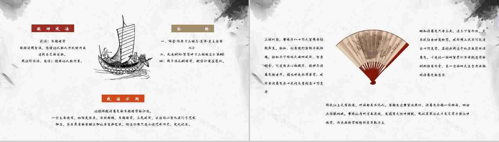 四大名著典故学习《三国演义草船借箭》人物形象分析鉴赏PPT模板-8