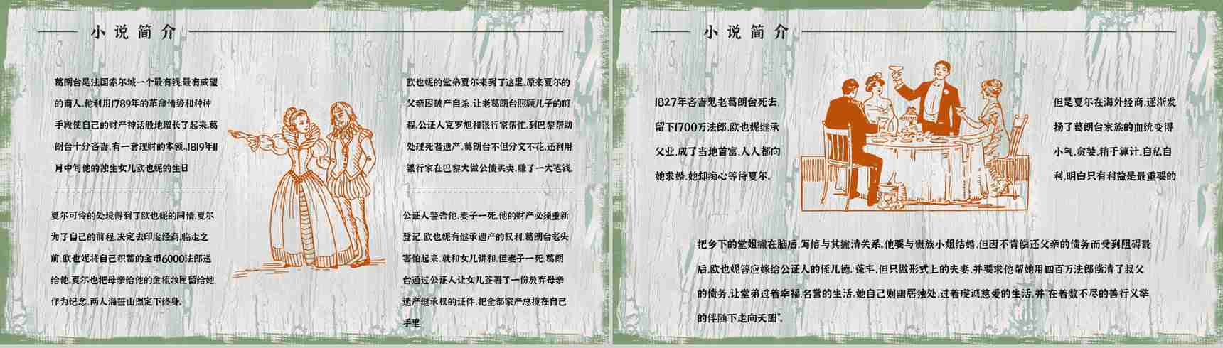 《欧也妮葛朗台》法国著名长篇小说导读鉴赏学生读书笔记整理PPT模板-11