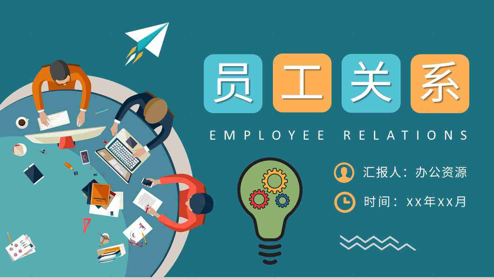 创业团队管理提升培训员工关系考核计划方案PPT模板-1