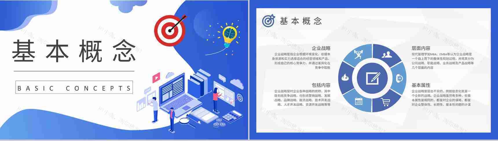 企业战略目标实施流程培训企业管理建设方案总结PPT模板-4