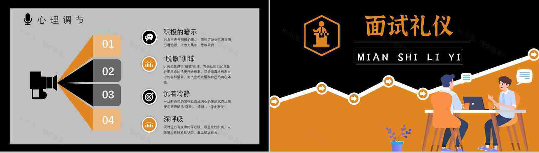 求职注意事项说明面试培训的自我介绍技巧总结PPT模板-4