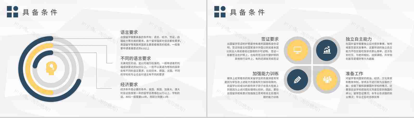 出国留学注意事项培训学生国外学业深造计划方案PPT模板-3