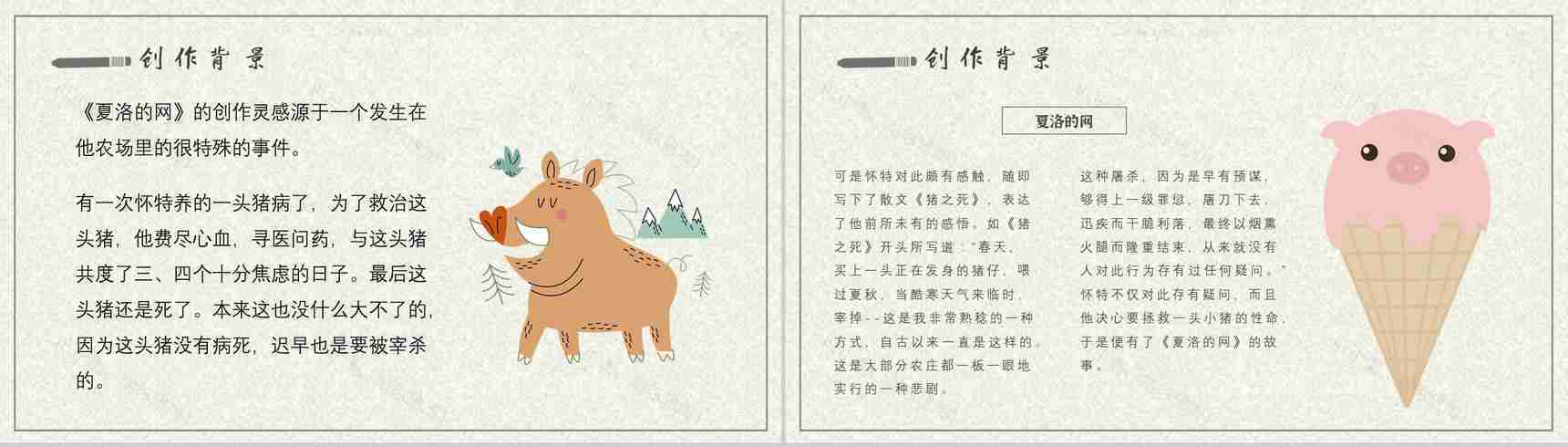 寓言故事小学必读怀特《夏洛的网》内容简介心得体会PPT模板-10