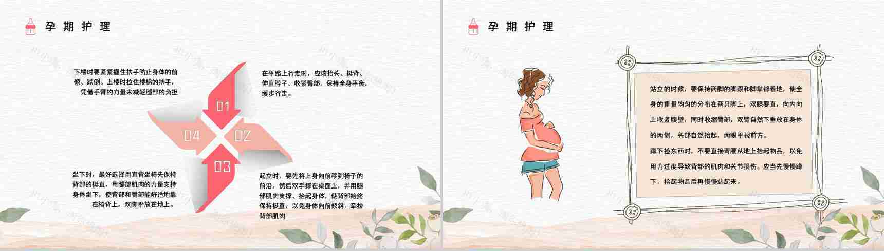 医院妇产科医生孕妇孕期知识科普怀孕期间护理保健知识点讲解PPT模板-8
