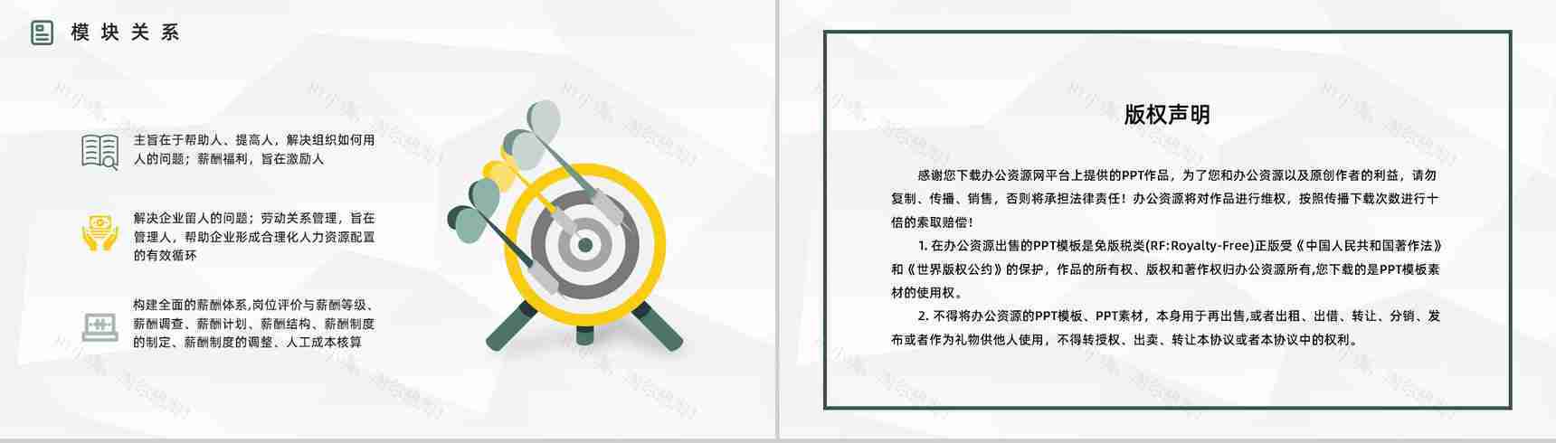 公司部门技能学习人力资源六大板块岗位职责梳理解读基本知识学习讲座PPT模板-11