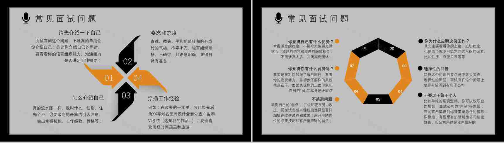 求职注意事项说明面试培训的自我介绍技巧总结PPT模板-7