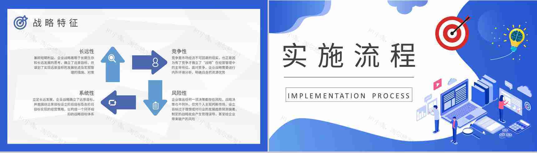 企业战略目标实施流程培训企业管理建设方案总结PPT模板-7