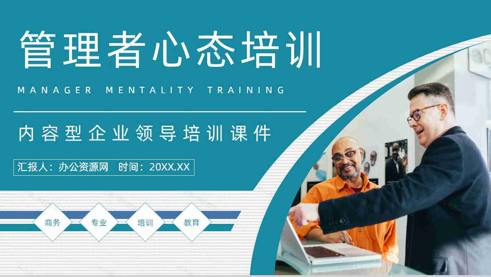 公司团队建设与管理培训计划员工管理者心态问题调节舒缓压力教育讲座PPT模板-1