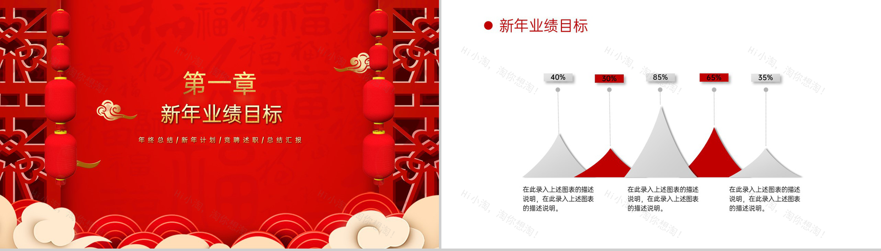 红色中国风新年快乐年终总结暨新年工作计划PPT模板-8