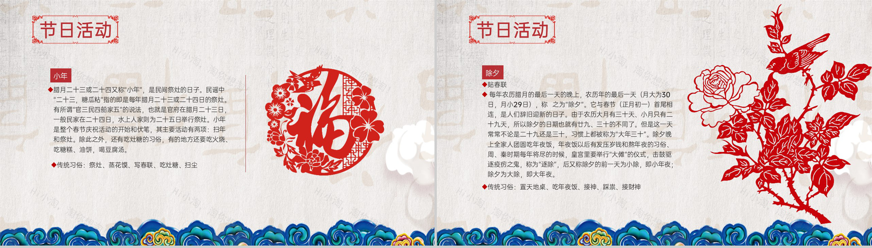 红色大气中国风春节习俗文化介绍PPT模板-9