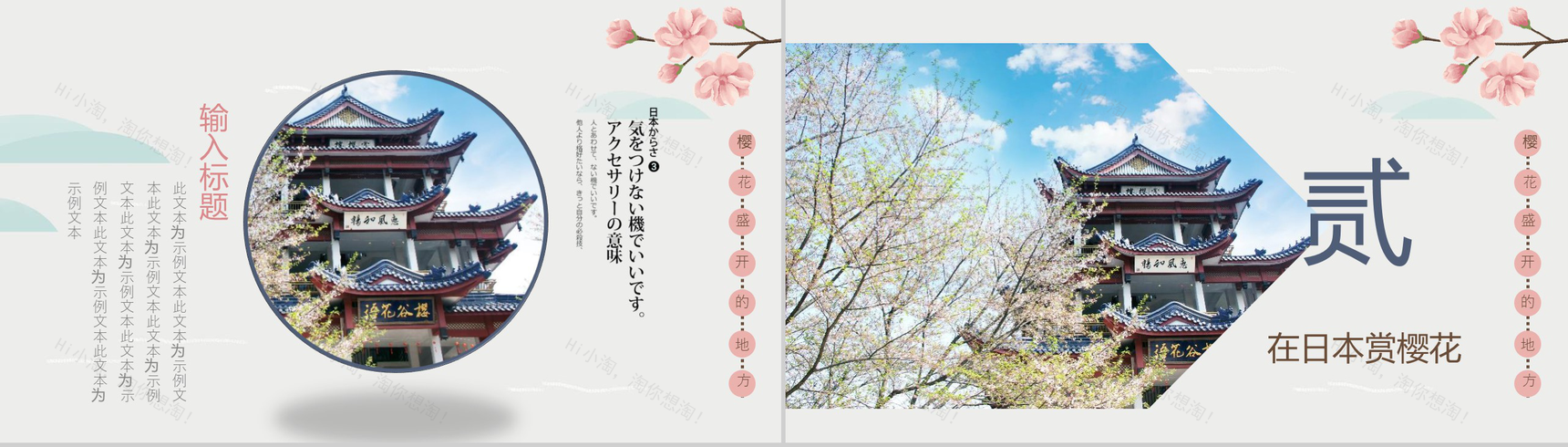 樱花节日本赏樱之旅策划方案PPT模板-5