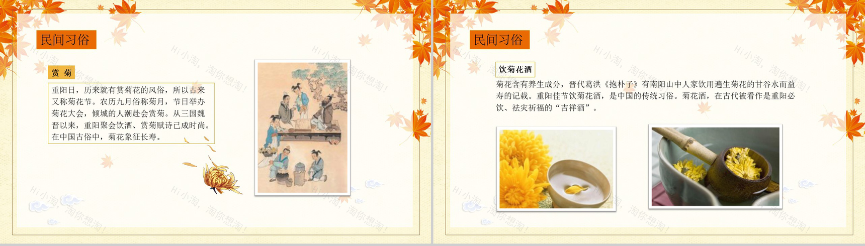 淡雅简洁怀旧风重阳节节日活动宣传策划PPT模板-8