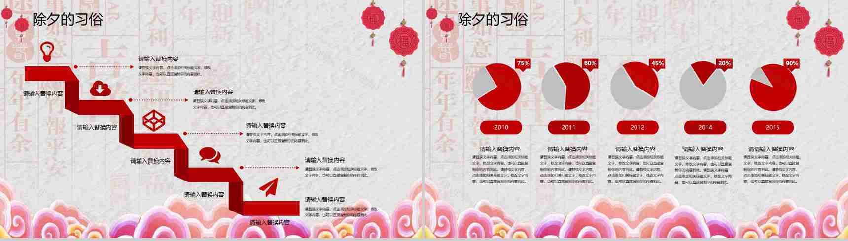 中国风除夕传统文化介绍PPT模板-7