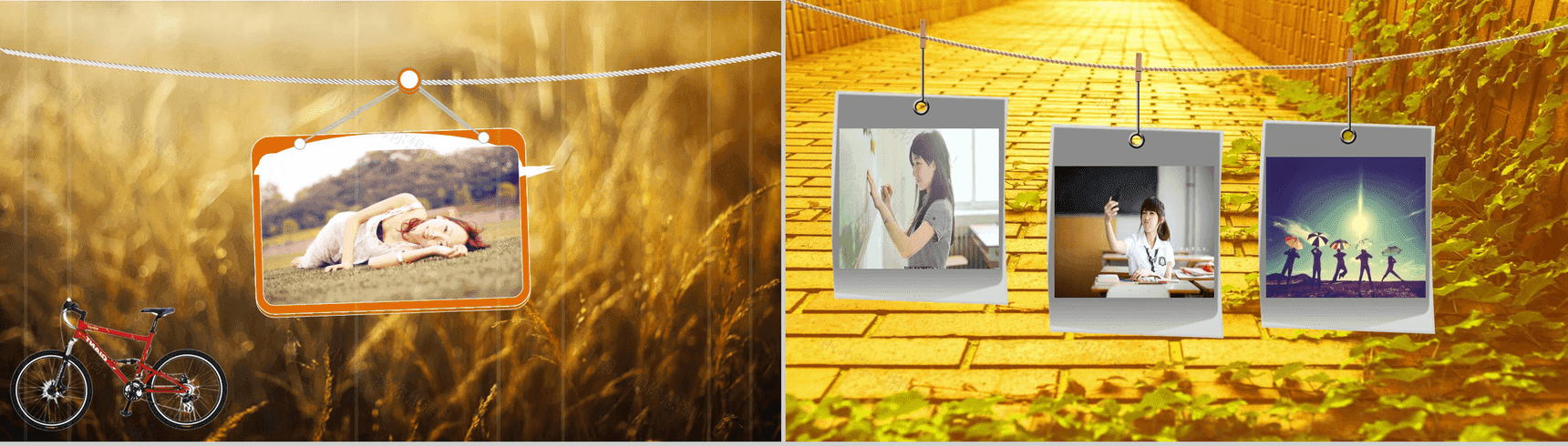 同学聚会邀请贺卡PPT模板-7