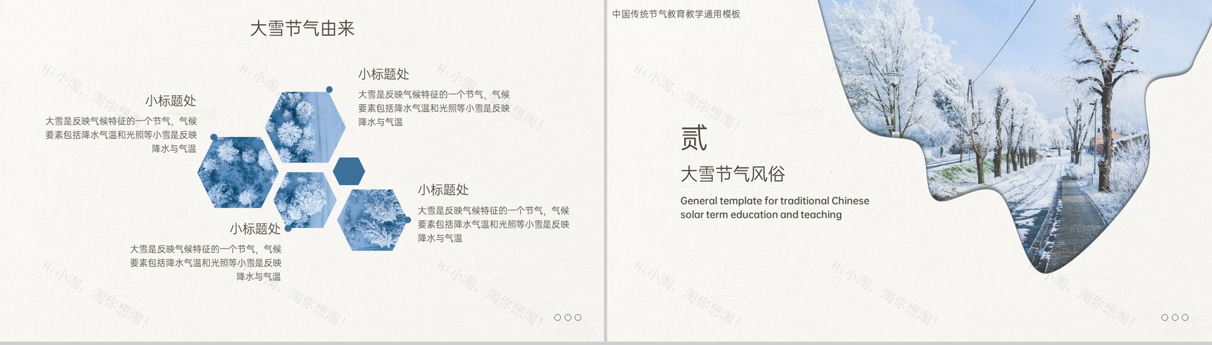 米黄简约风传统节气大雪主题活动宣传方案PPT模板-4