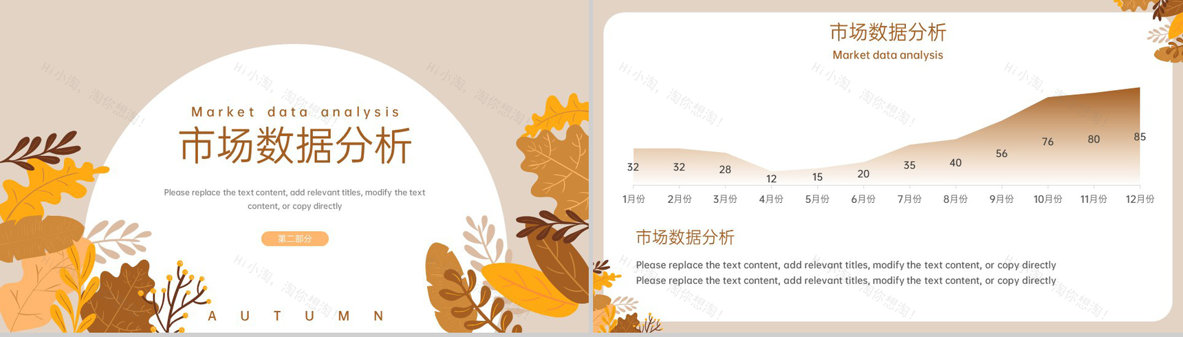 棕色清新素雅风初秋时节立秋主题年中工作汇报PPT模板-5
