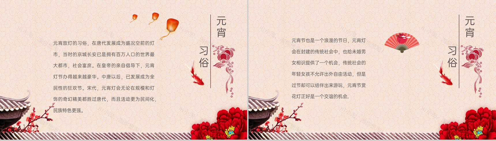红色古雅喜庆元宵节快乐元宵节习俗文化介绍PPT模板-6