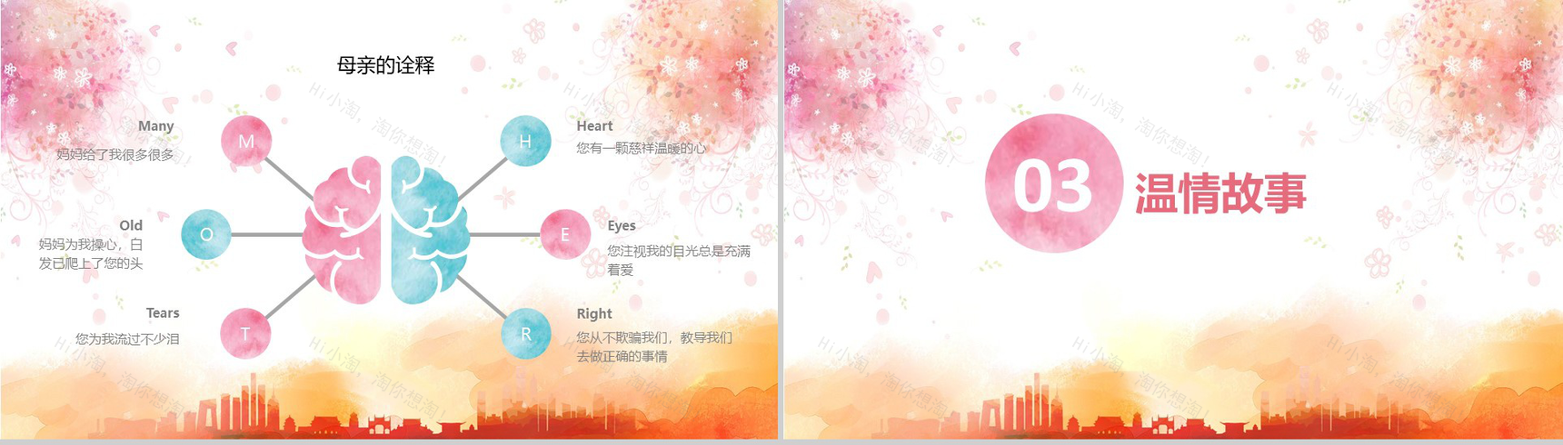 极简浪漫创意感恩母亲节教育汇报总结PPT模板-6