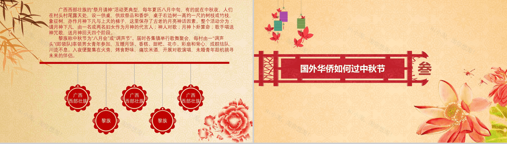 创意个性报纸排版浓情中秋PPT模板-8