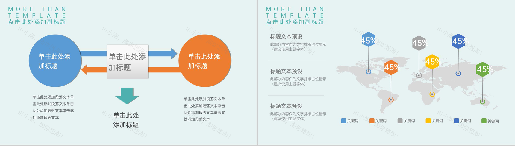 蓝绿色扁平化中国传统节气之处暑节气精美介绍PPT模板-6