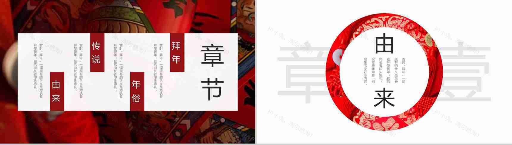 中国传统过年习俗介绍PPT模板-2