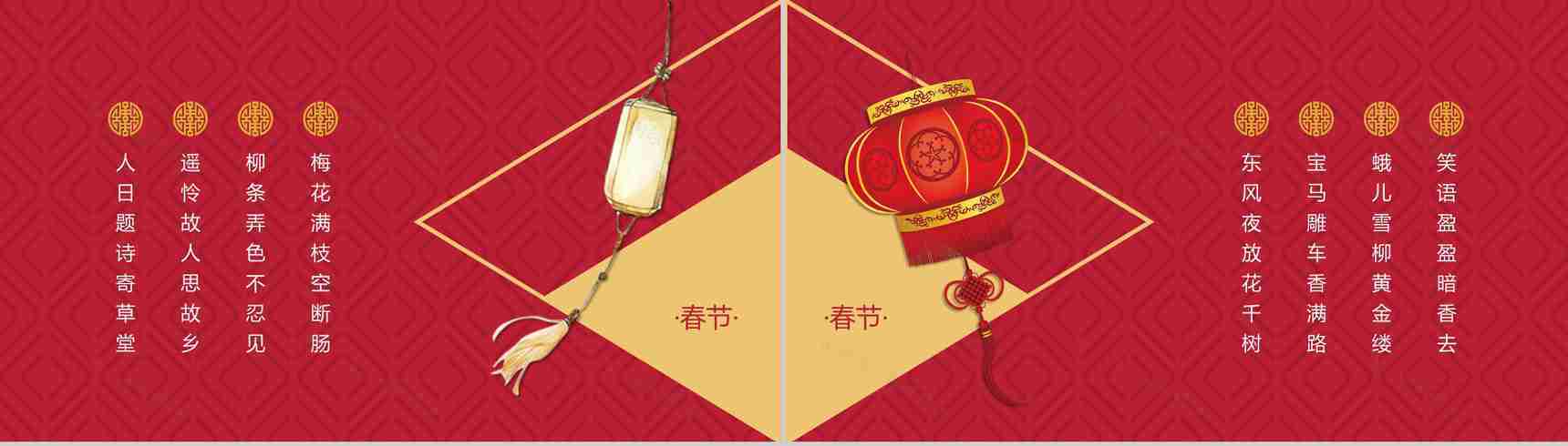 新春快乐新春习俗介绍宣传PPT模板-3