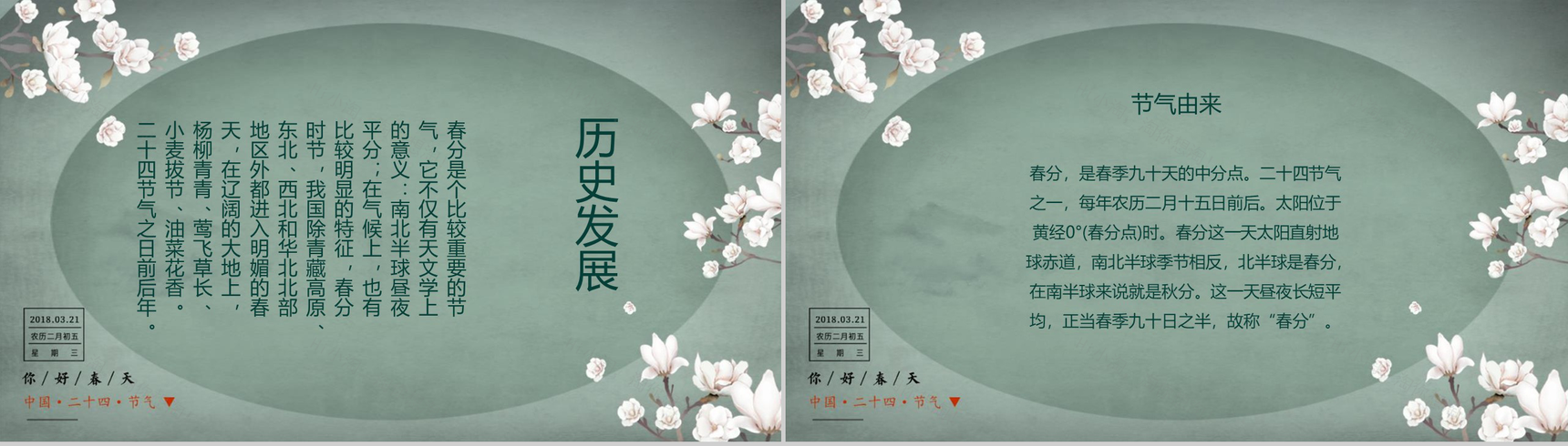 中国二十四节气春分主题班会PPT模板-3