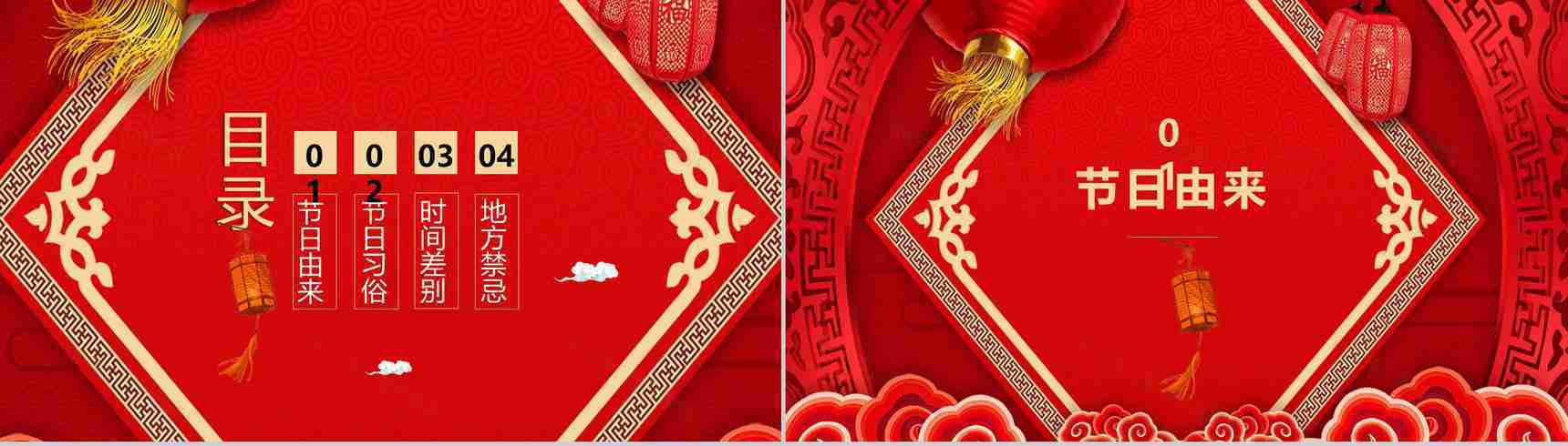 小年春节习俗过年宣传PPT模板-2