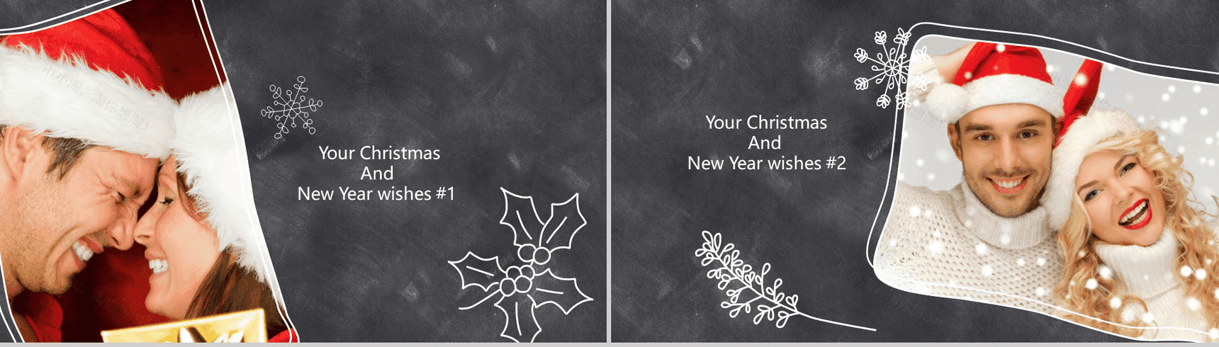 极简线条黑板风动画圣诞快乐活动策划PPT模板-2