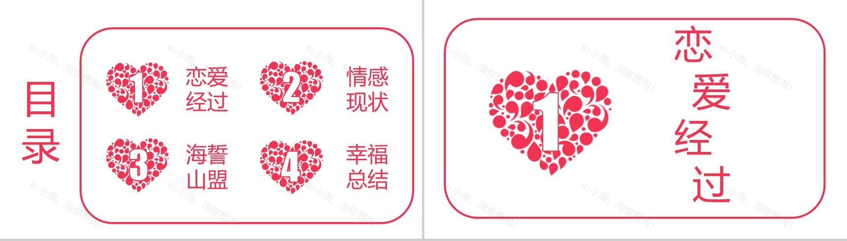 个性浪漫恋爱甜蜜表白求婚婚礼策划方案PPT模板-2