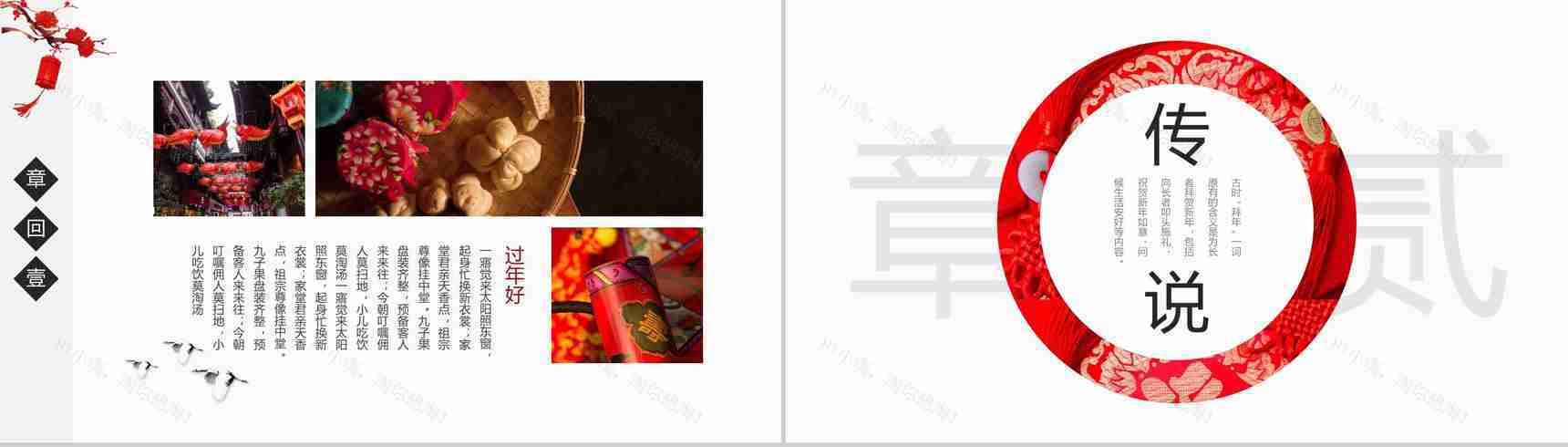 中国传统过年习俗介绍PPT模板-5