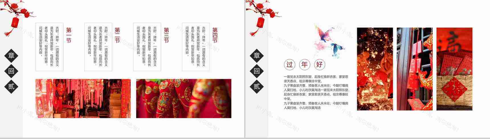 中国传统过年习俗介绍PPT模板-7
