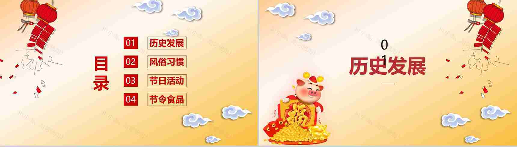 新春如意祝福PPT模板-2