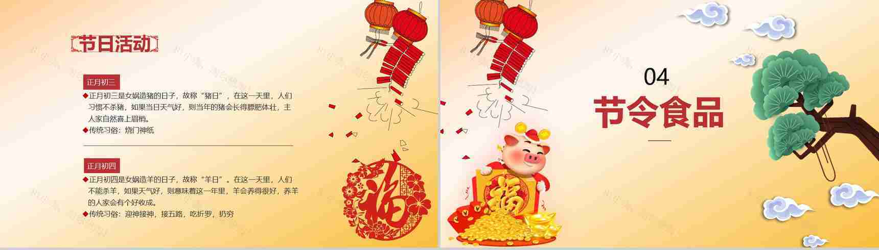 新春如意祝福PPT模板-11