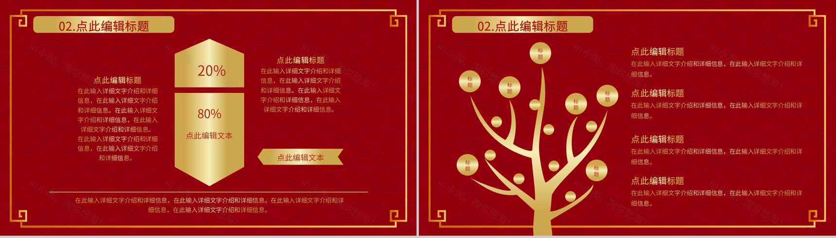 复古风格春节快乐晚会活动策划PPT模板-5