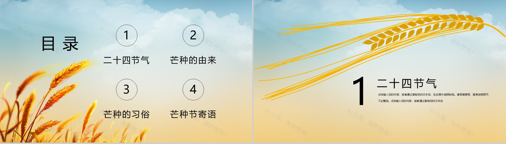 二十四节气之芒种PPT模板-2