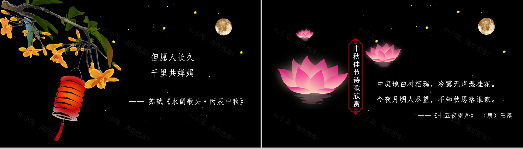 黑色商务中秋节传统习俗介绍PPT模板-5
