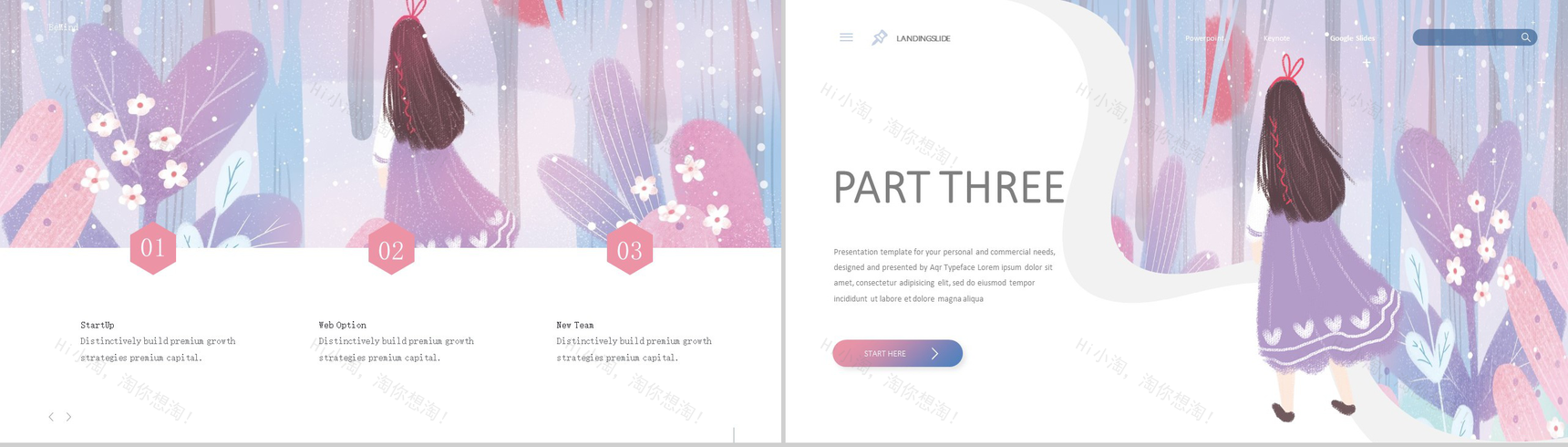 手绘女生节活动策划通用PPT模板-7