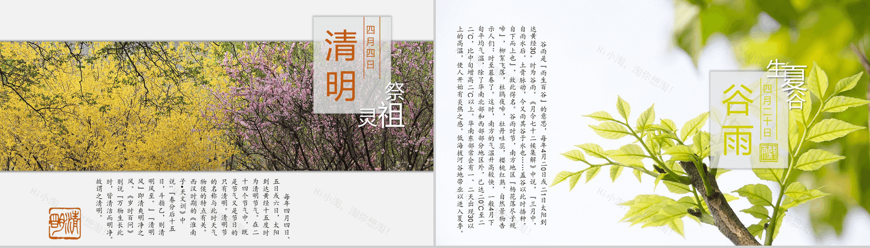 简约中国风动态二十四节气介绍PPT模板-4